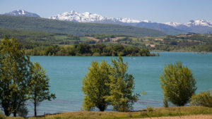 Lac de Montbel Vue Pyrénées